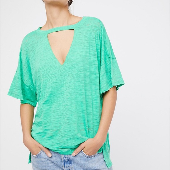 Free People Tops - Free People we the free Jordan tee in kelly green